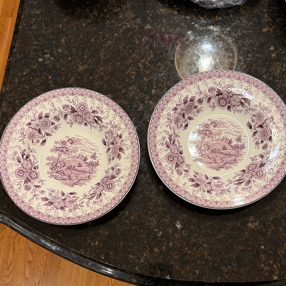 Woodland Purple by Aimcee Transferware Soup/Salad Bowls in Purple - Set of 2
